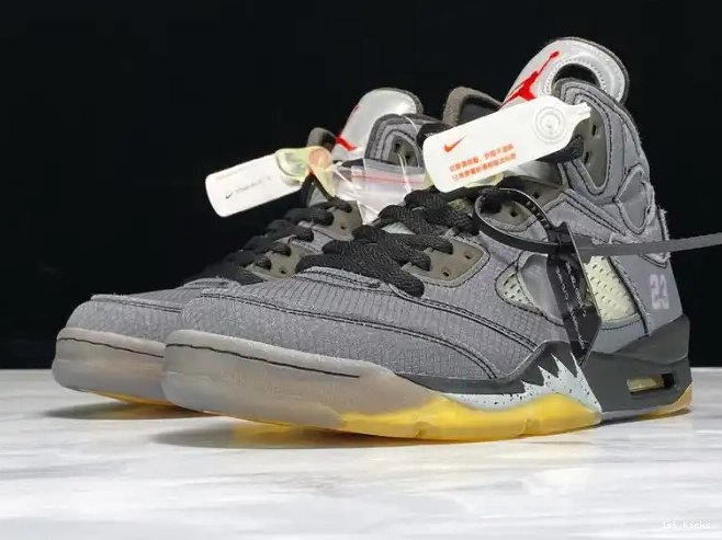 1st Kicks Jordan Black 5 CT8480-001 Off-White x Air 0502